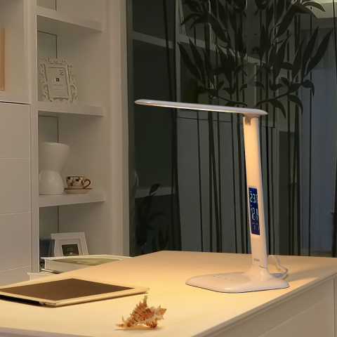 Fun Desk Lampka biurkowa LED - LC1 kalendarz, budzik, zegarek, funkcja drzemki Fun Desk Lampka biurkowa LED - LC1 kalendarz, budzik, zegarek, funkcja drzemki