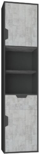 REGAŁ Z DRZWIAMI SZUFLADĄ PÓŁKAMI MEBLE MŁODZIEŻOWE NANO System NA5 Meblar - Grafit / Enigma PŁYTA LAMINOWANA OBRZEŻA ABS REGAŁ Z DRZWIAMI SZUFLADĄ PÓŁKAMI MEBLE MŁODZIEŻOWE NANO System NA5 Meblar - Grafit / Enigma PŁYTA LAMINOWANA OBRZEŻA ABS