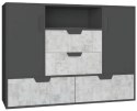 KOMODA MEBLE MŁODZIEŻOWE Meblar NANO System NA7 - Grafit / Enigma Z SZUFLADAMI dla dziecka nastolatka do salonu pokoju KOMODA MEBLE MŁODZIEŻOWE Meblar NANO System NA7 - Grafit / Enigma Z SZUFLADAMI dla dziecka nastolatka do salonu pokoju
