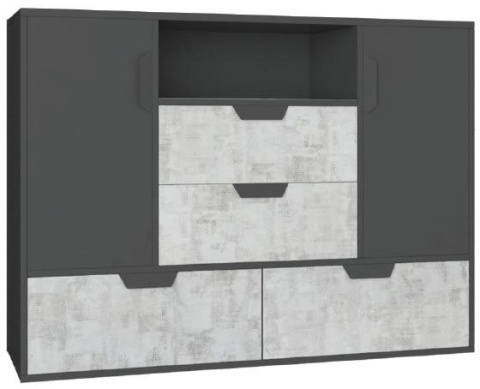 KOMODA MEBLE MŁODZIEŻOWE Meblar NANO System NA7 - Grafit / Enigma Z SZUFLADAMI dla dziecka nastolatka do salonu pokoju KOMODA MEBLE MŁODZIEŻOWE Meblar NANO System NA7 - Grafit / Enigma Z SZUFLADAMI dla dziecka nastolatka do salonu pokoju