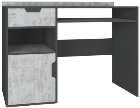 BIURKO Z SZUFLADĄ DRZWI PÓŁKI MEBLE MŁODZIEŻOWE NANO System NA9 Meblar - Grafit / Enigma PŁYTA LAMINOWANA OBRZEŻA ABS BIURKO Z SZUFLADĄ DRZWI PÓŁKI MEBLE MŁODZIEŻOWE NANO System NA9 Meblar - Grafit / Enigma PŁYTA LAMINOWANA OBRZEŻA ABS