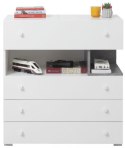 KOMODA Z SZUFLADAMI I PÓŁKAMI SIGMA System SI11 Meblar - Biały Lux / Beton MEBLE MŁODZIEŻOWE PŁYTA LAMINOWANA OBRZEŻA ABS KOMODA Z SZUFLADAMI I PÓŁKAMI SIGMA System SI11 Meblar - Biały Lux / Beton MEBLE MŁODZIEŻOWE PŁYTA LAMINOWANA OBRZEŻA ABS