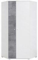 SZAFA NAROŻNA GARDEROBA MŁODZIEŻOWA DWUDRZWIOWA SIGMA System SI2 Meblar - Biały Lux / Beton LAMINAT DLA DZIECKA DLA NASTOLATKA SZAFA NAROŻNA GARDEROBA MŁODZIEŻOWA DWUDRZWIOWA SIGMA System SI2 Meblar - Biały Lux / Beton LAMINAT DLA DZIECKA DLA NASTOLATKA