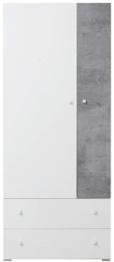 SZAFA MŁODZIEŻOWA NAROŻNA DWUDRZWIOWA GARDEROBA SIGMA System SI3 Meblar - Biały Lux / Beton PŁYTA LAMINOWANA MEBLE MŁODZIEŻOWE SZAFA MŁODZIEŻOWA NAROŻNA DWUDRZWIOWA GARDEROBA SIGMA System SI3 Meblar - Biały Lux / Beton PŁYTA LAMINOWANA MEBLE MŁODZIEŻOWE