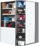 Meblar Szafa narożna Garderoba TABLO System TA1 Meble młodzieżowe - Grafit / Bialy Lux / Atlantic płyta laminowana obrzeża ABS Meblar Szafa narożna Garderoba TABLO System TA1 Meble młodzieżowe - Grafit / Bialy Lux / Atlantic płyta laminowana obrzeża ABS