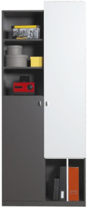 Meblar Regał TABLO System TA4 meble młodzieżowe - Grafit / Bialy Lux / Atlantic płyta meblowa laminowana Meblar Regał TABLO System TA4 meble młodzieżowe - Grafit / Bialy Lux / Atlantic płyta meblowa laminowana