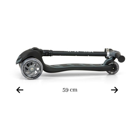 Milly Mally Hulajnoga Scooter Jeździk Boogie Black trójkołowa Czarna łożyskowane kauczukowe kółka świecące z hamulcem 3 lata+ Milly Mally Hulajnoga Scooter Jeździk Boogie Black trójkołowa Czarna łożyskowane kauczukowe kółka świecące z hamulcem 3 lata+
