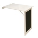 Intesi Stolik składany naścienny Ezio biały MDF laminowany metal pozłożeniu czarny bok pełni funkcję tablicy Intesi Stolik składany naścienny Ezio biały MDF laminowany metal pozłożeniu czarny bok pełni funkcję tablicy
