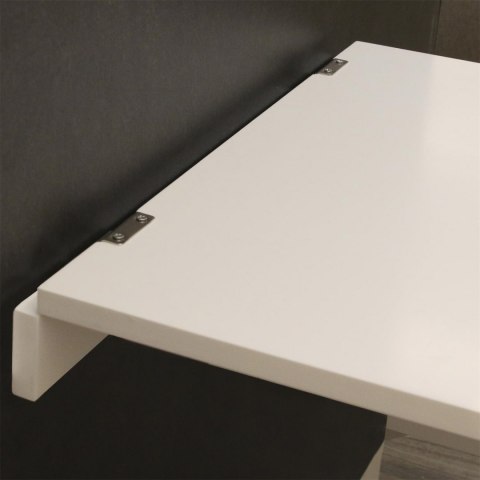 Intesi Stolik składany naścienny Ezio biały MDF laminowany metal pozłożeniu czarny bok pełni funkcję tablicy Intesi Stolik składany naścienny Ezio biały MDF laminowany metal pozłożeniu czarny bok pełni funkcję tablicy