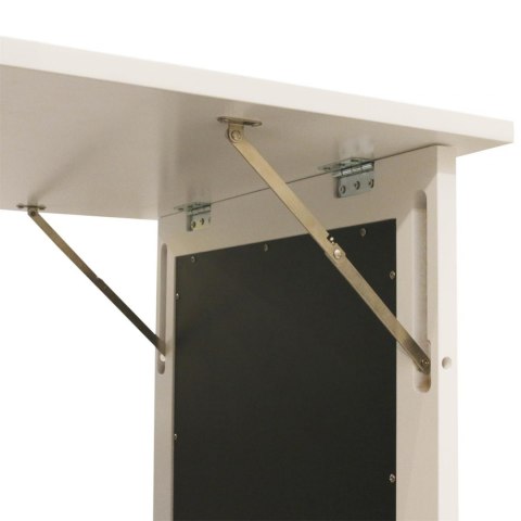 Intesi Stolik składany naścienny Ezio biały MDF laminowany metal pozłożeniu czarny bok pełni funkcję tablicy Intesi Stolik składany naścienny Ezio biały MDF laminowany metal pozłożeniu czarny bok pełni funkcję tablicy