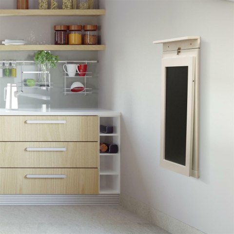 Intesi Stolik składany naścienny Ezio biały MDF laminowany metal pozłożeniu czarny bok pełni funkcję tablicy Intesi Stolik składany naścienny Ezio biały MDF laminowany metal pozłożeniu czarny bok pełni funkcję tablicy