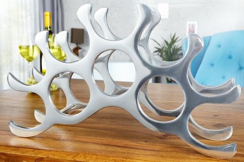 Invicta Interior INVICTA stojak na wino REEF - aluminium Invicta Interior INVICTA stojak na wino REEF - aluminium