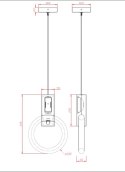 King Home Lampa wisząca HOPP 21 antyczny mosiądz z okrągłą świetlówką King Home Lampa wisząca HOPP 21 antyczny mosiądz z okrągłą świetlówką