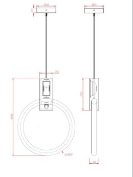 King Home Lampa wisząca sufitowa HOPP 30 antyczny mosiądz ze świetlówką