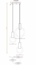 King Home Lampa wisząca sufitowa HOPP DISC 3 antyczny mosiądz ze świetlówkami King Home Lampa wisząca sufitowa HOPP DISC 3 antyczny mosiądz ze świetlówkami