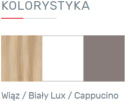 ZESTAW ŁÓŻKO PIĘTROWE POJEDYNCZE Z BIURKIEM - Wiąz / Biały Lux / Cappucino Meblar BLOG System 21 typ MO21 DLA DZIECKA NASTOLATKA ZESTAW ŁÓŻKO PIĘTROWE POJEDYNCZE Z BIURKIEM - Wiąz / Biały Lux / Cappucino Meblar BLOG System 21 typ MO21 DLA DZIECKA NASTOLATKA