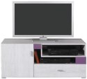 SZAFKA RTV STOJĄCA MŁODZIEŻOWA NISKA KOMODA NEXT System NX12 Meblar - Sosna bielona / Viola DO SALONU DO POKOJU NASTOLATKA SZAFKA RTV STOJĄCA MŁODZIEŻOWA NISKA KOMODA NEXT System NX12 Meblar - Sosna bielona / Viola DO SALONU DO POKOJU NASTOLATKA