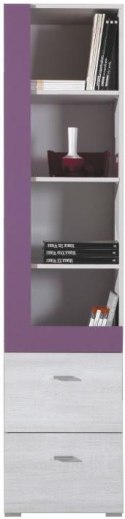 REGAŁ MŁODZIEŻOWY NEXT System NX7 Meblar - Sosna bielona / Viola regał młodzieżowy z szufladami półkami do pokoju nastolatka REGAŁ MŁODZIEŻOWY NEXT System NX7 Meblar - Sosna bielona / Viola regał młodzieżowy z szufladami półkami do pokoju nastolatka