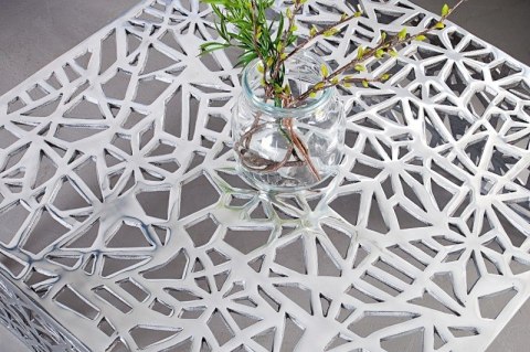 Invicta Interior INVICTA stolik kawowy ABSTRACT 60cm - srebrny, aluminium Invicta Interior INVICTA stolik kawowy ABSTRACT 60cm - srebrny, aluminium