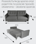 Markos Kanapa / Wersalka / Sofa FLORYDA DL Markos Kanapa / Wersalka / Sofa FLORYDA DL