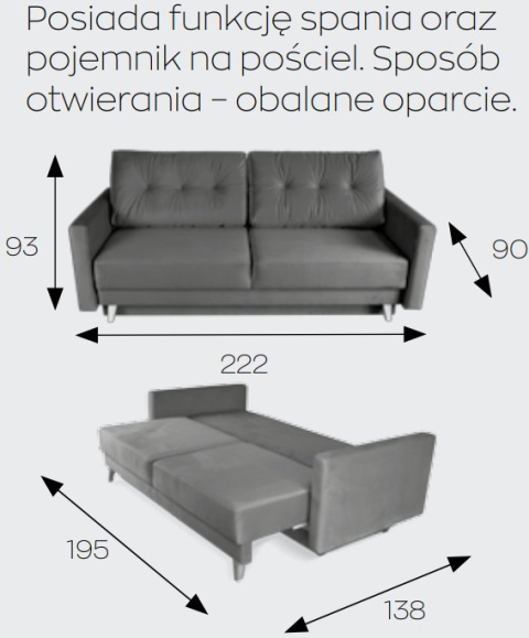 Markos Kanapa / Wersalka / Sofa FLORYDA DL Markos Kanapa / Wersalka / Sofa FLORYDA DL