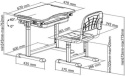 Fun Desk zestaw Sorpresa Grey biurko+krzesło regulowane Biały/Szary Dziecko Fun Desk zestaw Sorpresa Grey biurko+krzesło regulowane Biały/Szary Dziecko