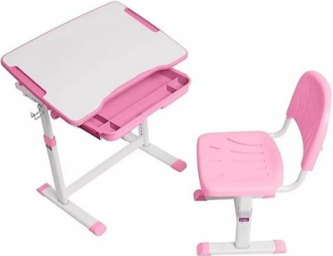 Fun Desk zestaw Sorpresa Pink biurko+krzesło regulowane dla dziewczynki Biały/Różowy Fun Desk zestaw Sorpresa Pink biurko+krzesło regulowane dla dziewczynki Biały/Różowy