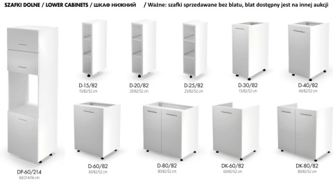 Halmar VENTO Szafka Kuchenna D3S-80/82 szafka dolna z szufladami front: biały Halmar VENTO Szafka Kuchenna D3S-80/82 szafka dolna z szufladami front: biały
