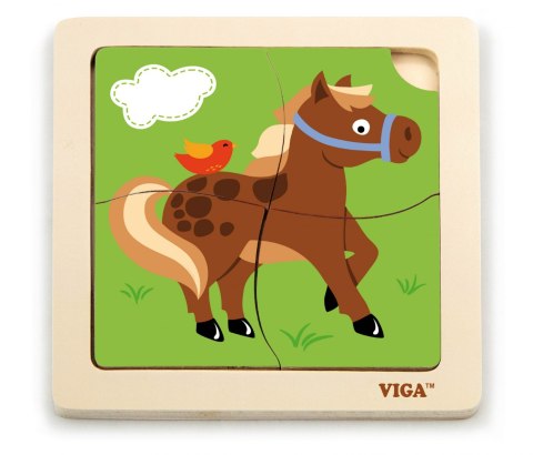 Viga Viga 51312 Puzzle na podkładce - Konik