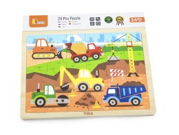 Viga Viga 51463 Puzzle na podkładce 24 elementy - na budowie