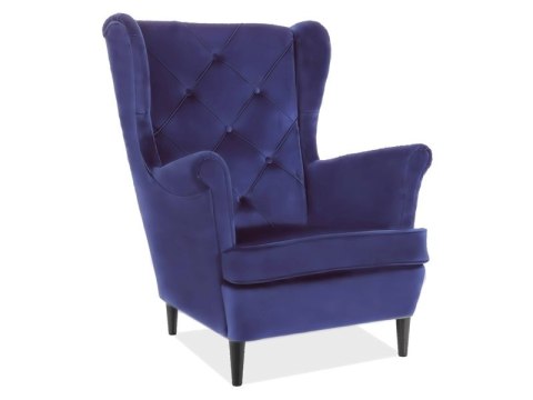 SIGNAL FOTEL LADY MATT VELVET 79 GRANATOWY / WENGE SIGNAL FOTEL LADY MATT VELVET 79 GRANATOWY / WENGE