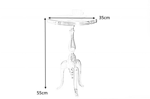 INVICTA stolik JARDIN 35cm - aluminium INVICTA stolik JARDIN 35cm - aluminium