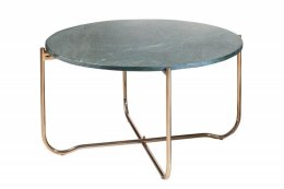 Invicta Interior INVICTA stolik kawowy NOBLE 62 cm marmur - zielono złoty, marmur, metal