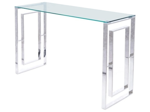 SIGNAL KONSOLKA ALLURE C SZKŁO HARTOWANE TRANSPARENTNY/SREBRNY STAL NIERDZEWNA 120X40 SIGNAL KONSOLKA ALLURE C SZKŁO HARTOWANE TRANSPARENTNY/SREBRNY STAL NIERDZEWNA 120X40