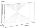 SIGNAL KONSOLKA FLAME C SZKŁO HARTOWANE TRANSPARENTNY/SREBRNY STAL NIERDZEWNA 120X40 SIGNAL KONSOLKA FLAME C SZKŁO HARTOWANE TRANSPARENTNY/SREBRNY STAL NIERDZEWNA 120X40