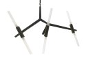 LAMPA WISZĄCA sufitowa CANDELABR 6 CZARNA - aluminium, klosze SZKŁO SATYNOWE 6xG9 King Home LAMPA WISZĄCA sufitowa CANDELABR 6 CZARNA - aluminium, klosze SZKŁO SATYNOWE 6xG9 King Home