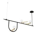 King Home Lampa wisząca TWEETY 120 czarny metal złoty aluminium klosze szkło mleczny King Home Lampa wisząca TWEETY 120 czarny metal złoty aluminium klosze szkło mleczny