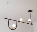King Home Lampa wisząca TWEETY 120 czarny metal złoty aluminium klosze szkło mleczny King Home Lampa wisząca TWEETY 120 czarny metal złoty aluminium klosze szkło mleczny