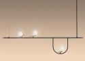 King Home Lampa wisząca TWEETY 120 czarny metal złoty aluminium klosze szkło mleczny King Home Lampa wisząca TWEETY 120 czarny metal złoty aluminium klosze szkło mleczny