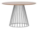 King Home Stół GLAM WALNUT - MDF fornir orzech, chromowana podstawa fi 110 King Home Stół GLAM WALNUT - MDF fornir orzech, chromowana podstawa fi 110