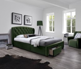 Halmar SABRINA łóżko z szufladami ciemny zielony