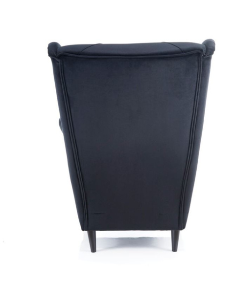 SIGNAL FOTEL WYPOCZYNKOWY LADY VELVET CZARNY BLUVEL 19 / WENGE SIGNAL FOTEL WYPOCZYNKOWY LADY VELVET CZARNY BLUVEL 19 / WENGE