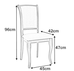 SIGNAL KRZESŁO DREWNIANE MN-SC BIAŁY/BEŻOWY TAP.132