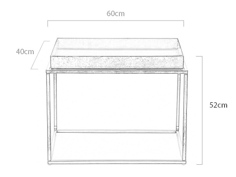 Stolik kawowy RITTA XL czarny - metal Stolik kawowy RITTA XL czarny - metal