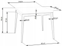 Halmar TRUMP stół blat - biały, nogi - dąb craft 80x80 Halmar TRUMP stół blat - biały, nogi - dąb craft 80x80