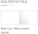 ŁAWA Z PÓŁKĄ STOLIK MEBLAR Bergen System BE10 - Biały Lux / Biały wysoki połysk PŁYTA LAMINOWANA DO SALONU POKOJU DLA DZIECKA