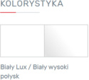 REGAŁ MŁODZIEŻOWY OTWARTY Z SZUFLADAMI SŁUPEK MEBLAR Bergen System BE4 - Biały Lux / Biały wysoki połysk