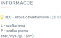 PÓŁKA WISZĄCA MŁODZIEŻOWA MEBLAR Bergen System BE11 - Biały Lux / Biały wysoki połysk płyta laminowana nad komodę łóżko biurko