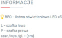 ŁÓŻKO MŁODZIEŻOWE Z SZUFLADAMI BERGEN System BE13 - Biały Lux / Biały wysoki połysk laminat fronty pokryte akrylem 90x200