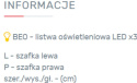 KOMODA MŁODZIEŻOWA MEBLAR BERGEN System BE6 - Biały Lux /Biały wysoki połysk laminat szuflady drzwi do salonu pokoju dla dziecka